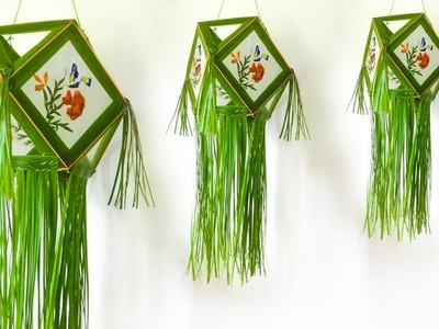 Coconut Leaf Wesak lanterns - wesak kudu hadana hati - පොල්කොල වලින් ලස්සන වෙසක් කූඩුවක් හදමු Vesak
