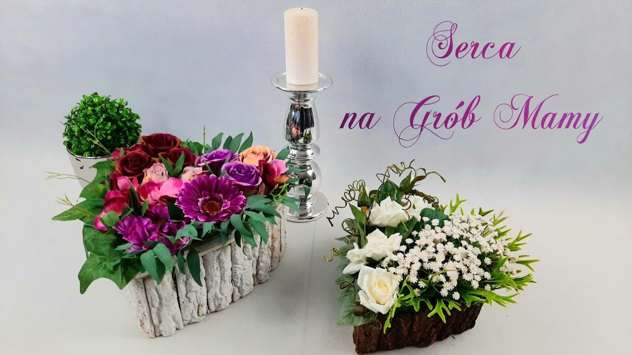 Kompozycje Serca na grób Mamy. Dzień Matki. funeral arrangements. DIY