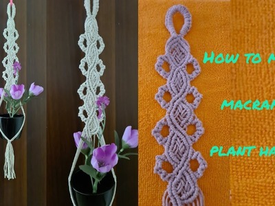Plant hanging How to make macrame plant hanger Wall hanging design Hanging plants Easy step by step