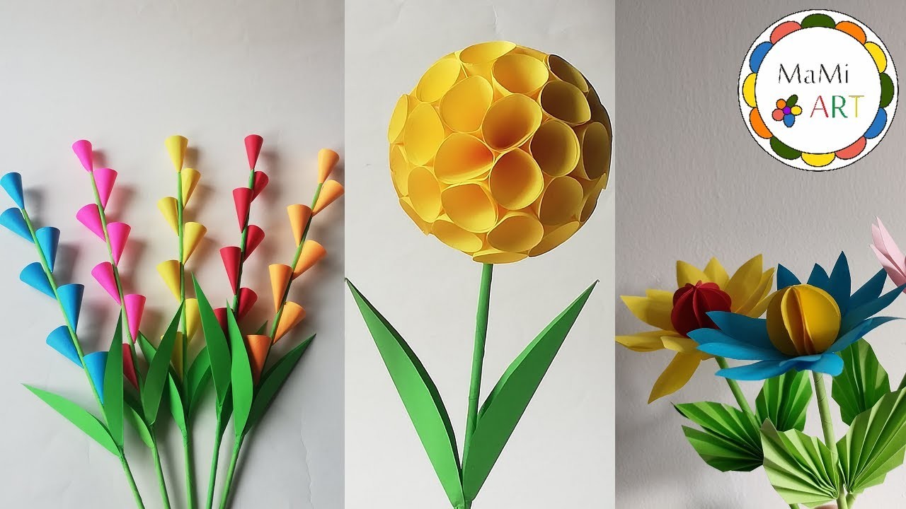 3 Pomysły jak zrobić kwiaty z papieru