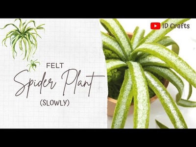 DIY Felt Spider Plant | Easy Felt Plant || Bunga Flanel | Daun dari Kain Flanel