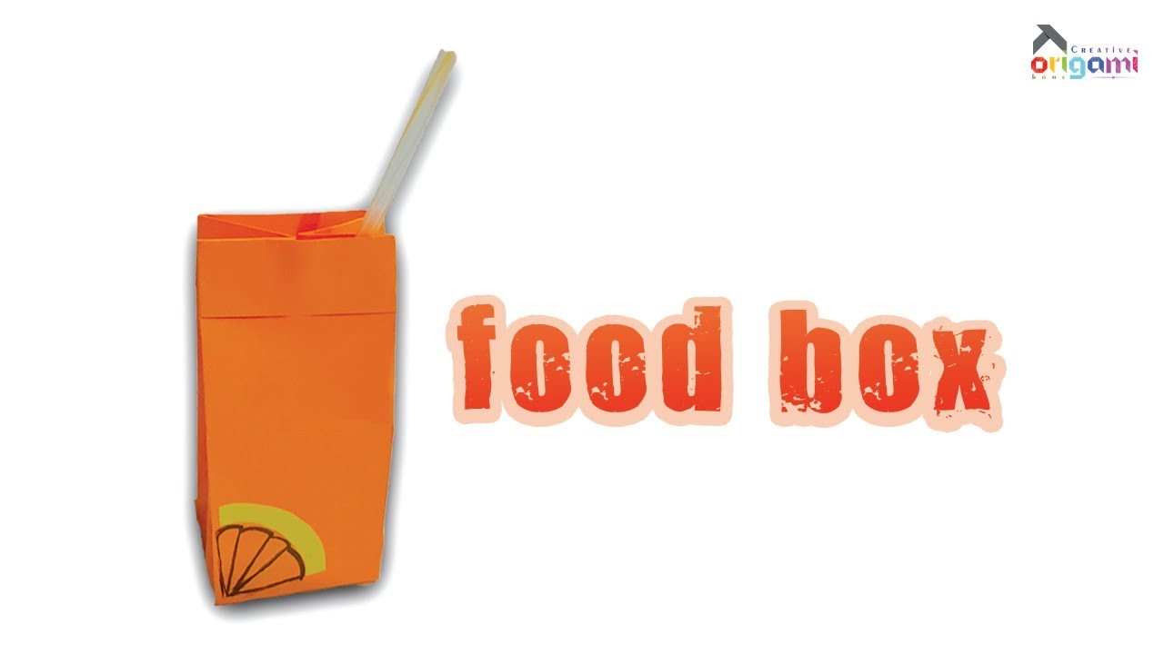 Origami Food Box. Paper Food Box