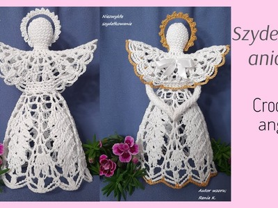 Aniołek 14 cm  szydełko. Wzór.author pattern Renia K.Crochet angel. @niezwykleszydelkowanie