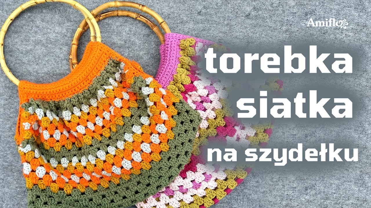 Łatwa torebka - siatka na szydełku. How to crochet an easy bag - mesh
