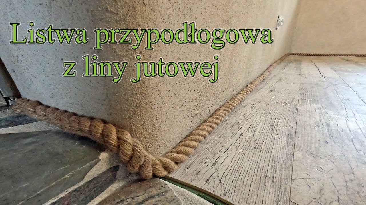 Listwa przypodłogowa z liny jutowej - elastyczna, naturalna, ekologiczna- Strawbale Vlog 139