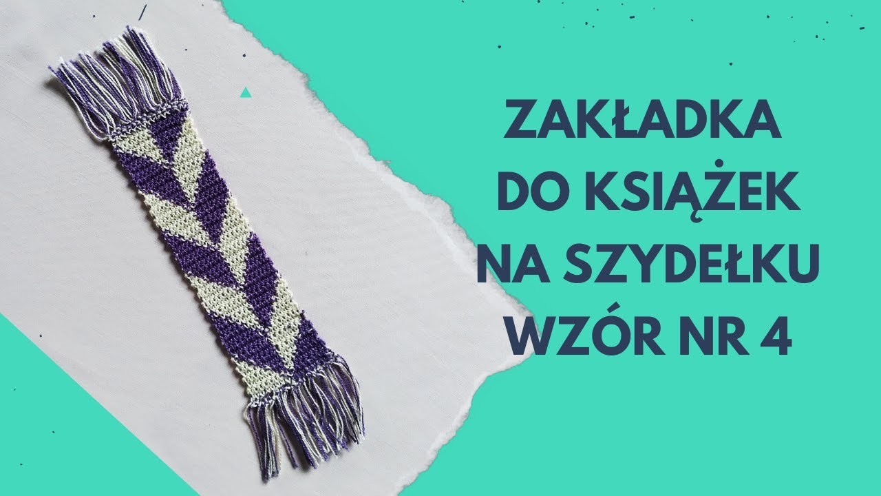 Zakładka do książek na szydełku, wzór nr 4