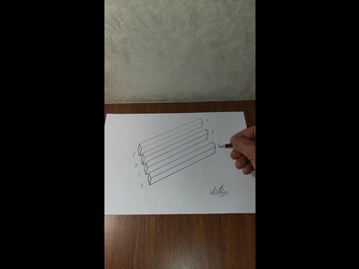 3D Trick Art on Line Paper