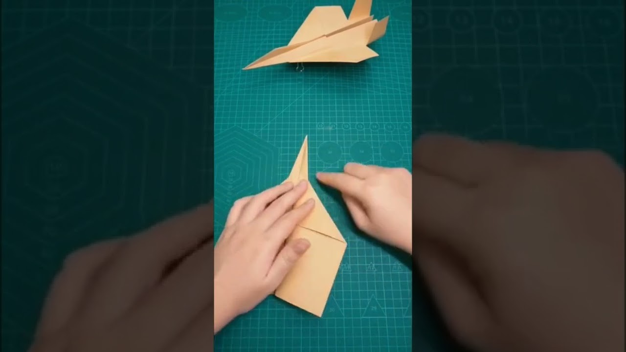 Origami jet tempur #shorts #origami #jet #paperplane