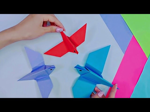 DIY|Origami paper bird|Оригами птица из бумаги