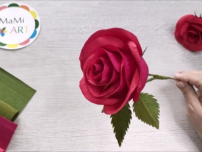 Jak zrobić różę  z niemieckiej krepiny