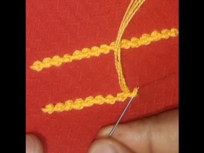 গিট শেলাই এর সহজ নিয়ম। Basic Hand Embroidery bead.git stitch Tutorial For beginner's.