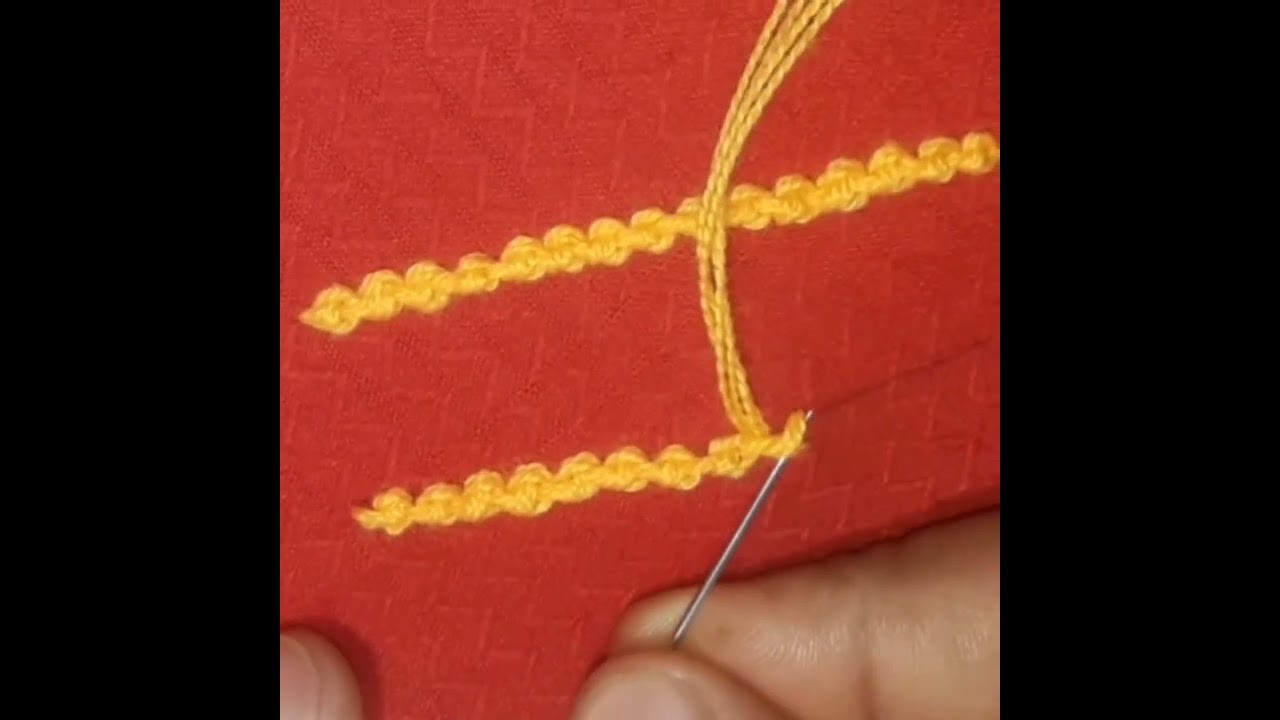 গিট শেলাই এর সহজ নিয়ম। Basic Hand Embroidery bead.git stitch Tutorial For beginner's.