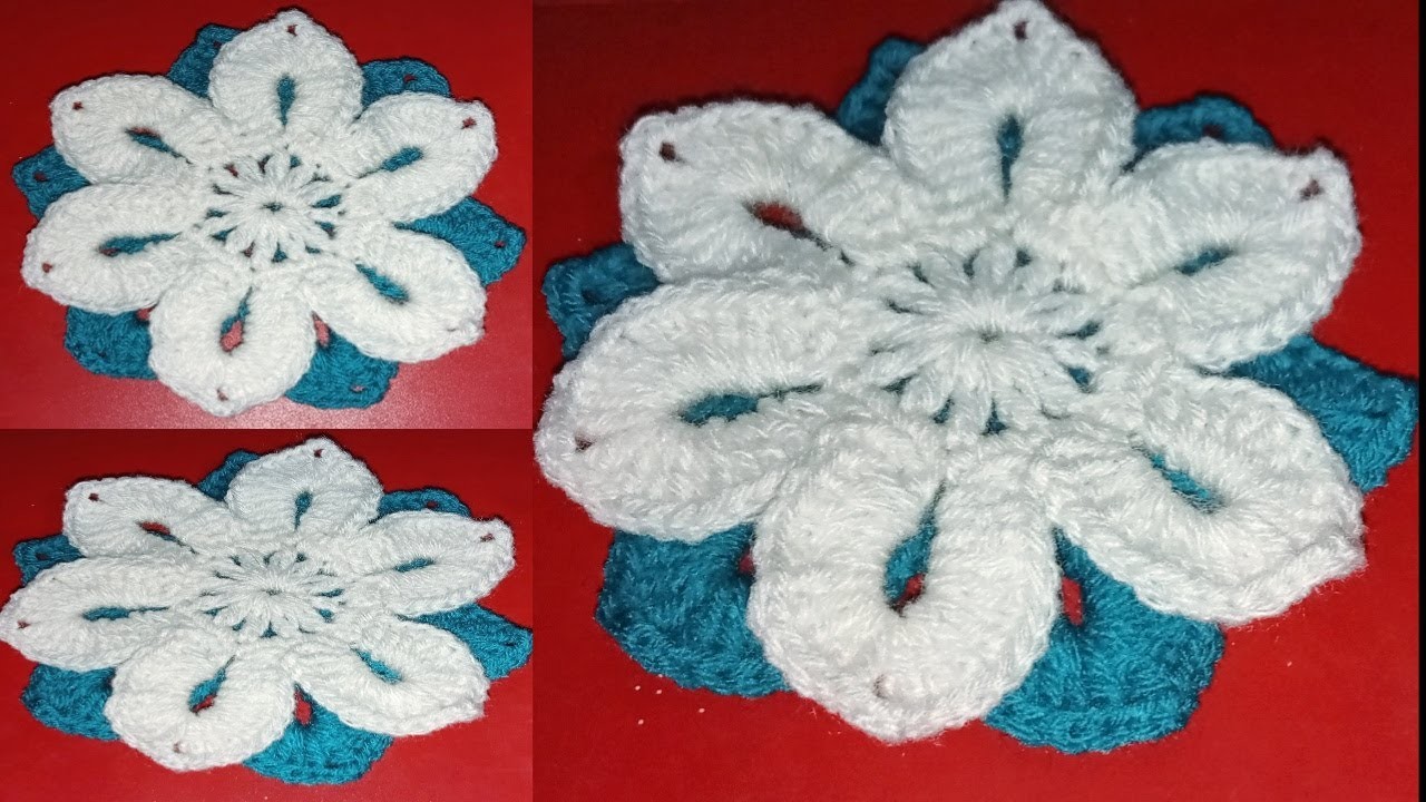 Woolen flower design, flower design