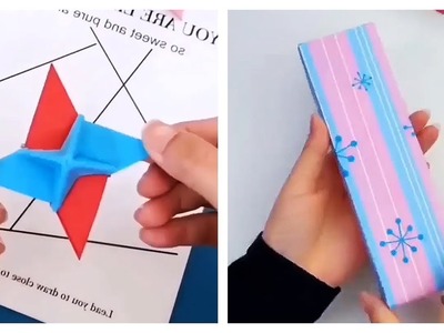 Paper star spinner and gift box. ORIGAMI. CRAFT. DIY. HANDMADE