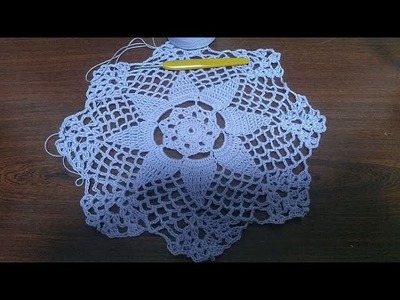 Szydełkowanie w ciemno-serwetka cz.2 blind crocheting-doily part 2