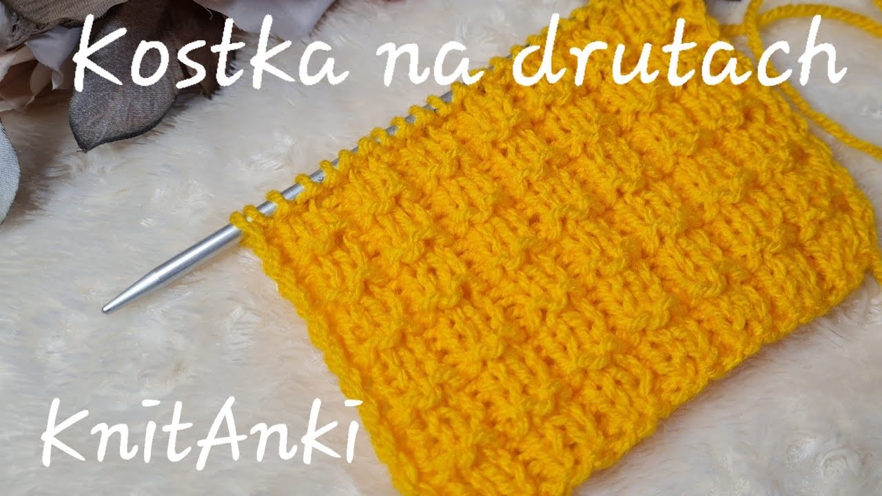 Kostka na drutach #KnitAnki #ażur #druty nadrutach #knitting #knittingpatterns #ażurnadruty