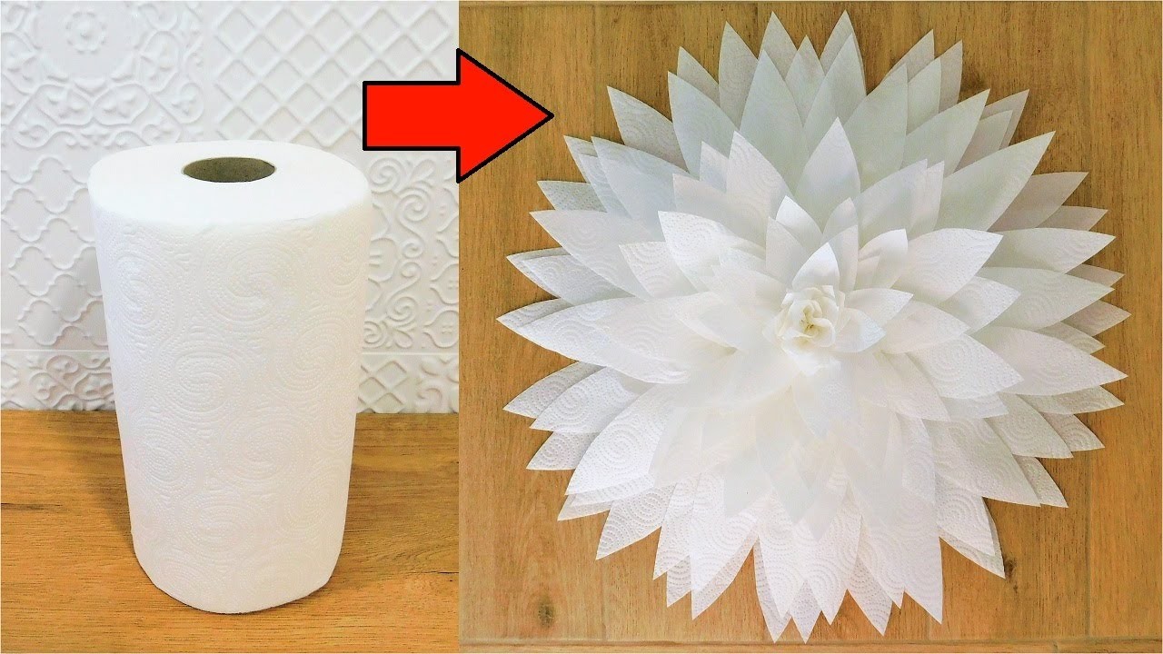 Ogromny Kwiat DIY z Ręcznika Papierowego. Giant Paper Flower Tutorial