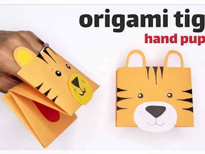Origami tiger | easy origami tiger hand puppet