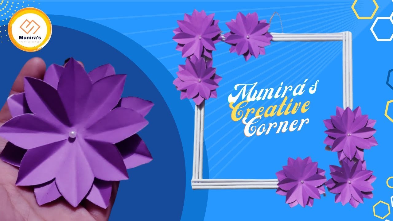 How To Make Flowers By Paper I How To Make Flower Crafts By Colored Paper I Colored Origami Wallmate