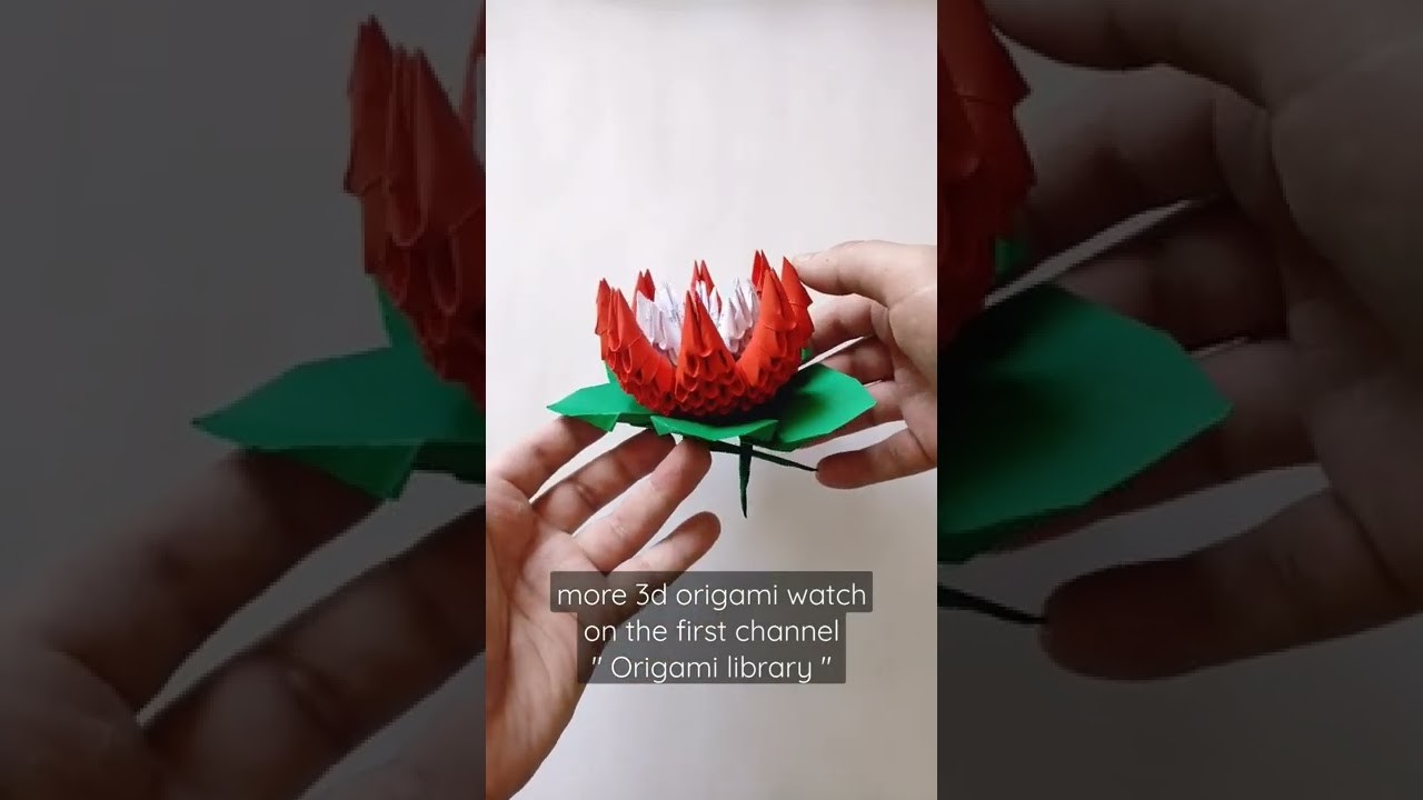 3d origami flower #shorts #origami #origamicraft #3dorigami #flower #paperflower #origamiflower