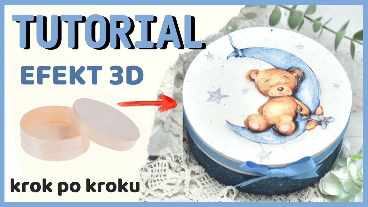 Decoupage 3D metoda serwetkowa i metoda z papierem ryżowym [KROK PO KROKU] No. 868