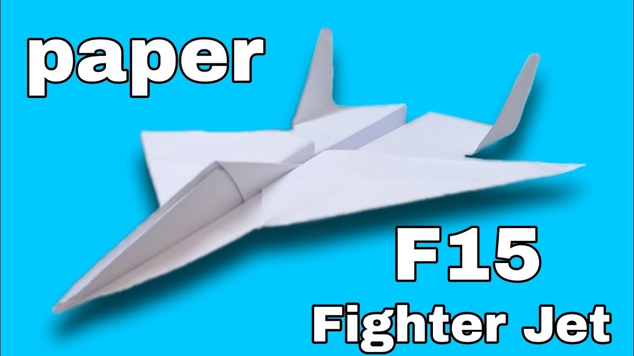 How to make an Amazing Paper Jet f15 Jet de papier 종이 분사기  ペーパージェット نفاث الورق