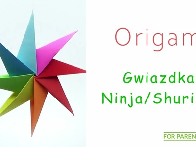 Origami gwiazdka ninja ????‍???? — łatwe origami modułowe ???? Trudność: ❤️❤️????????????