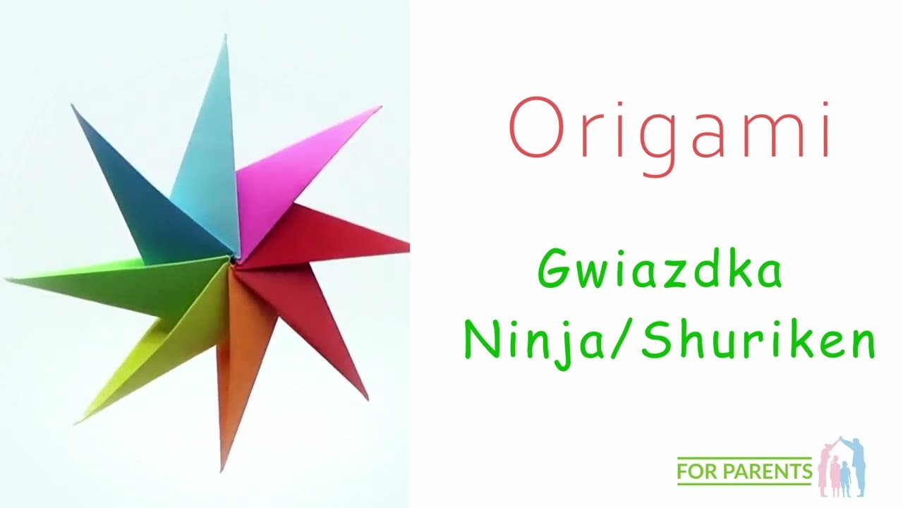 Origami gwiazdka ninja ????‍???? — łatwe origami modułowe ???? Trudność: ❤️❤️????????????