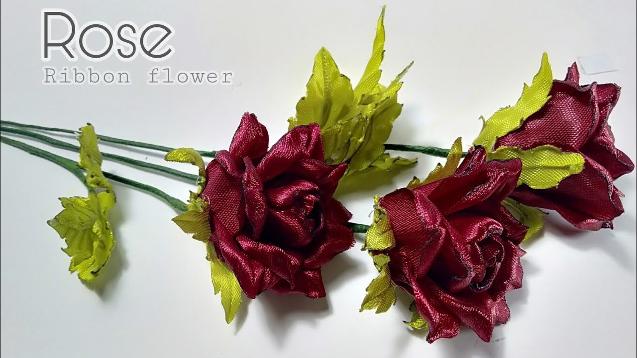 DIY | how to make satin ribbon flower rose easy