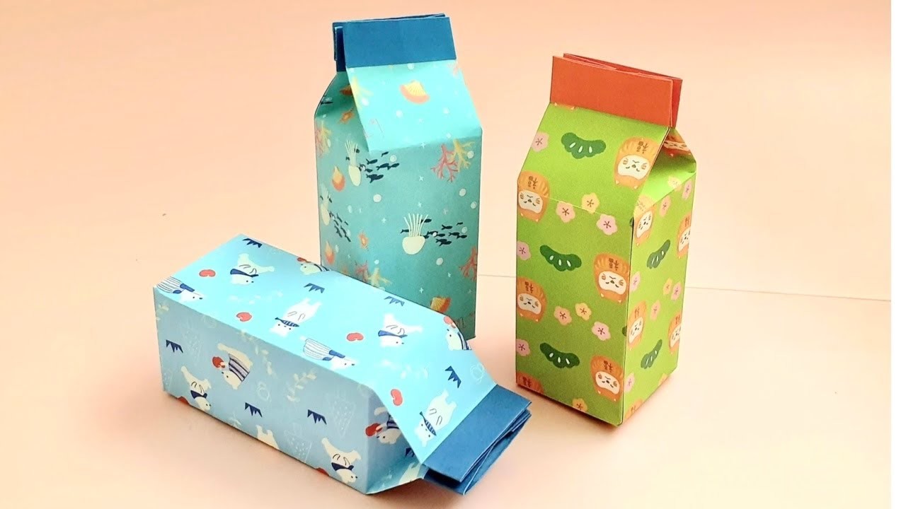 DIY 禮物盒 | 可愛的牛奶盒摺法 | 紙盒 | 摺紙 | 愉樂生活 | gift box | ギフト用の箱