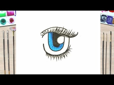 Jak narysować oko, łatwo, krok po kroku, kolorowanka oko