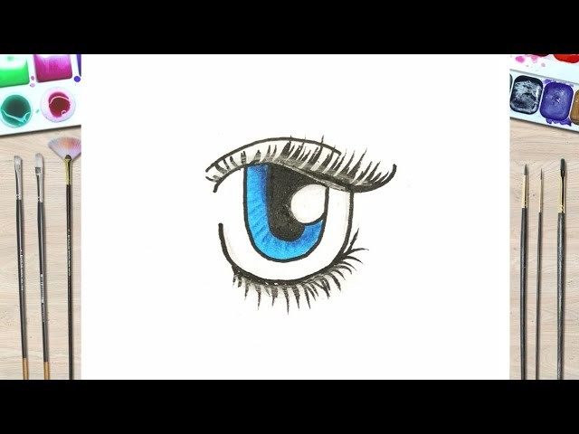 Jak narysować oko, łatwo, krok po kroku, kolorowanka oko
