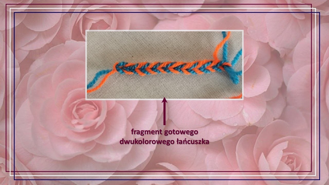 #Szydełko​​​ - motywy dekoracyjne. Dwukolorowy łańcuszek. #Crochet: 2color chain.