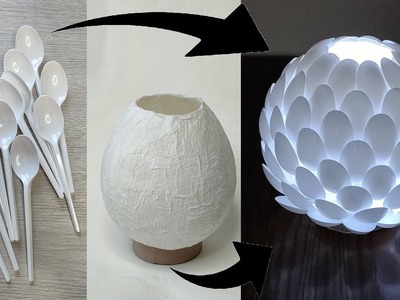 Jak zrobić Lampę z plastikowych łyżeczek✨   Craft Home Decoration Idea ✨