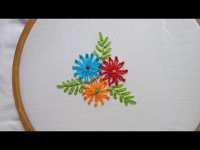 Mekhela Sadorot Kora Eta Dhuniya Silai|Hand Embroidery|Lazy Daisy Stitch