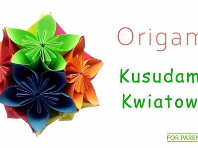 Origami Kusudama kwiatowa ???? Średniozaawansowane Origami modułowe ???? Trudność: ❤️❤️❤️????????