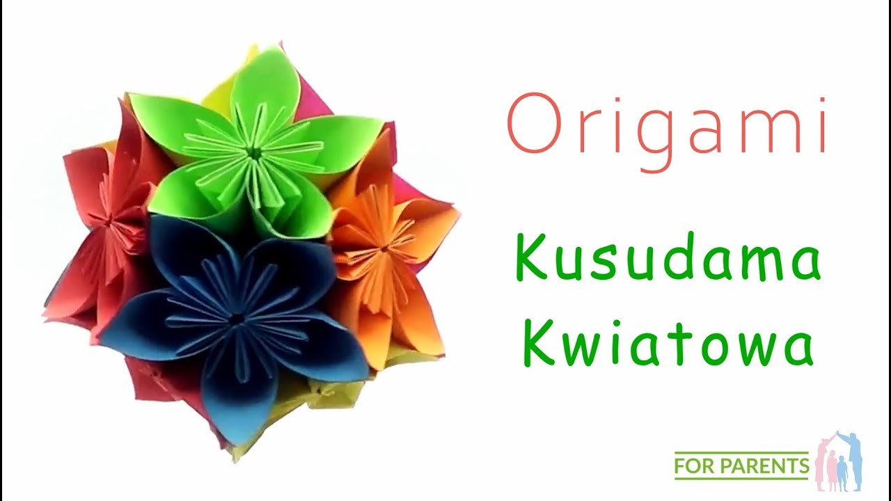 Origami Kusudama kwiatowa ???? Średniozaawansowane Origami modułowe ???? Trudność: ❤️❤️❤️????????