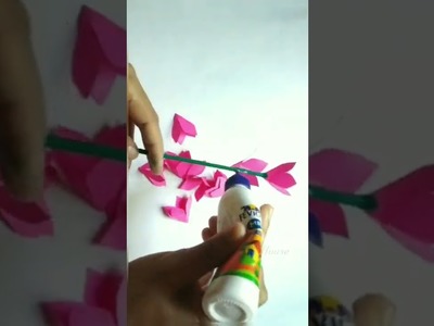 Paper Flowers Stick Making.Flower Craft Ideas.How To Make Flower Stick.কাগজ দিয়ে ফুল তৈরি.Flower