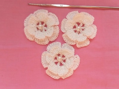 Very Easy Crochet Flower.কুশিকাটার ফুল। Crochet Work