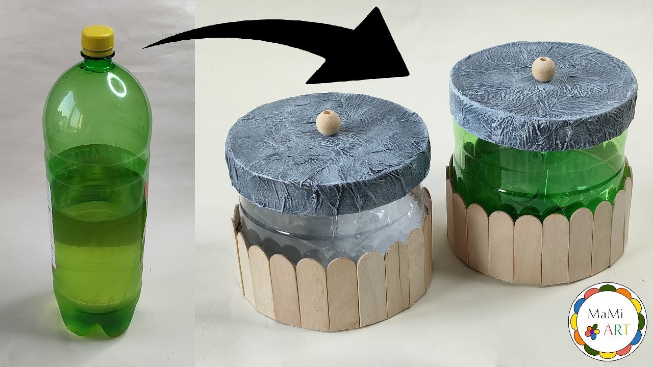 Dekoracyjny pomysł na recykling z plastikowymi  butelkami po napojach | craft idea