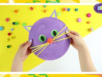 Kotek z papierowego talerzyka! DIY, prace plastyczne dla dzieci!