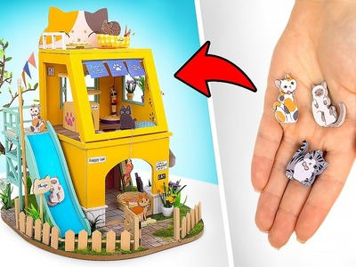 Miniaturowy koci domek