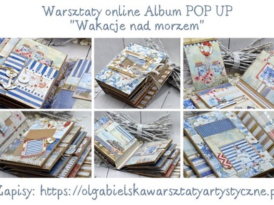 Album POP UP "Wakacje nad morzem" warsztaty online - prezentacja Olga Bielska Warsztaty Artystyczne