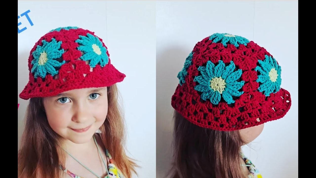 Kapelusz na szydełku dla dziecka - Crochet summer hat for child