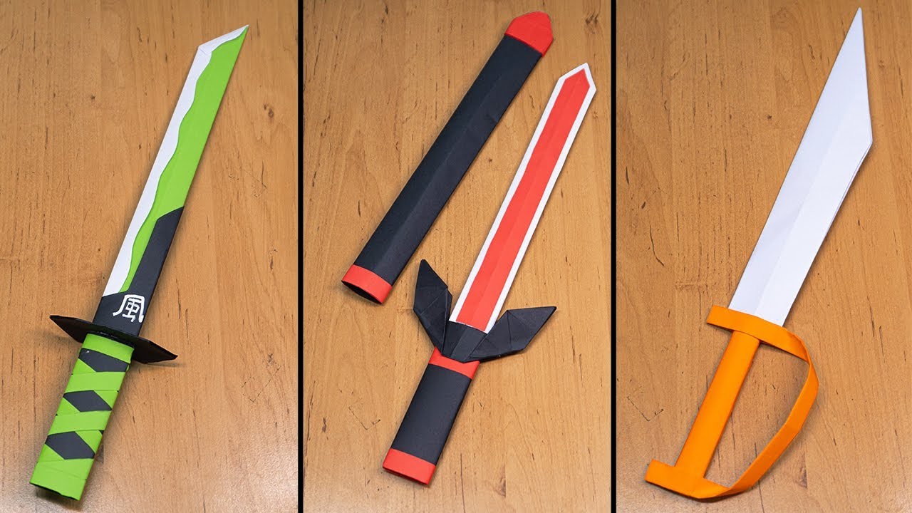 03 Easy Origami Ninja Sword Katana