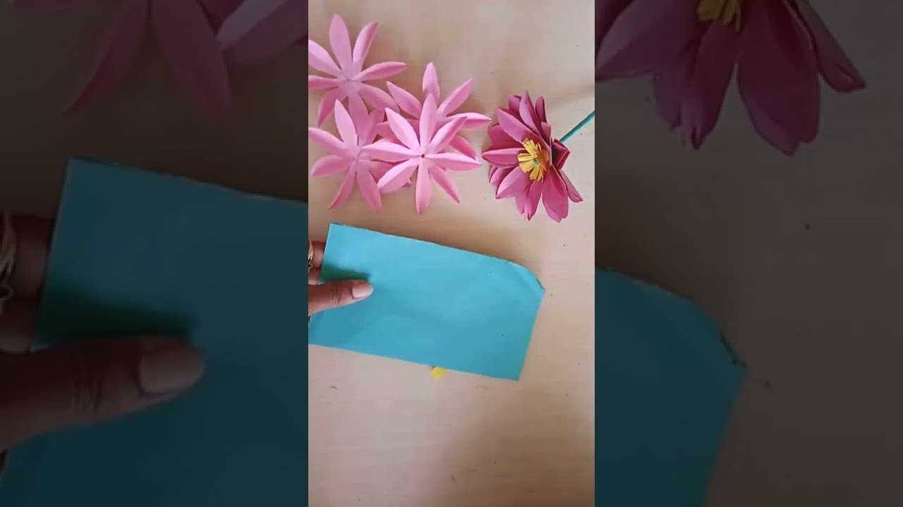 DIY paper flower #origami #papercraft #youtubeshorts