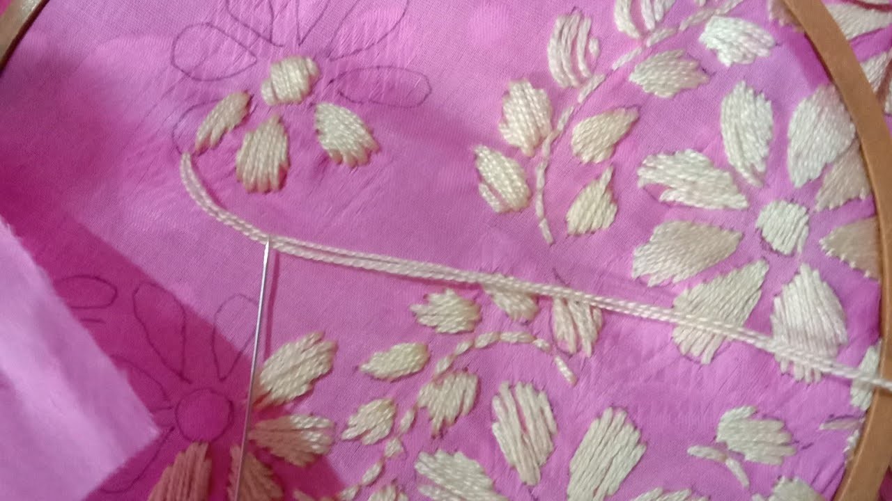 Hand Embroidery,Hand Embroidery Easy Flower.#handicraft #হাতের.