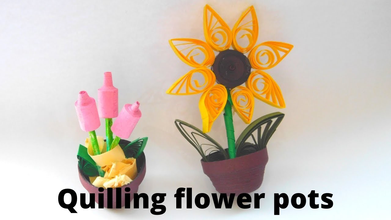 Quilling flower pots