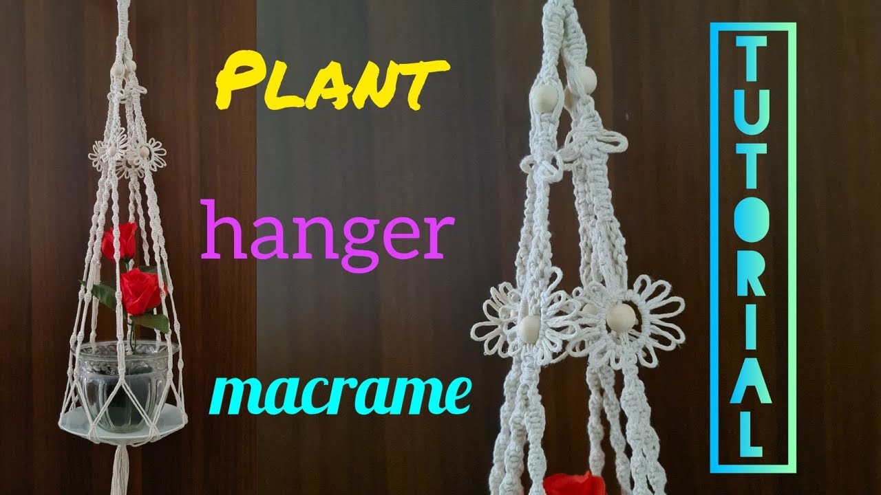 Macrame plant hanger | Plant hanging wall | Macrame flower design
