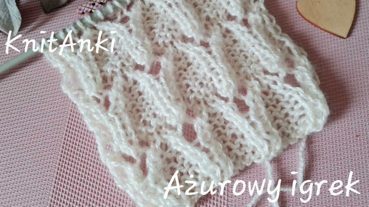 Ażurowy igrek (Y) #KnitAnki #druty #knitting #knittingpattern